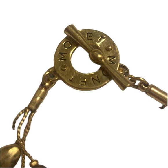 Monet Gold Tone and Brown Bead Multi Strand Toggle Bracelet - Picture 3 of 4